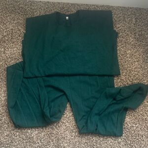 Green Sweater and Pants Set